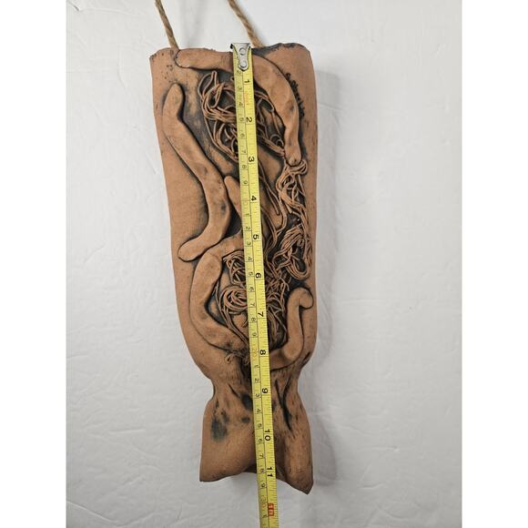 Ceremic Wall Pocket 11" Large Cone Shaped Planter Hanger Decorative Art - Picture 4 of 6